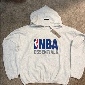 Snob Essentials Men's Light Gray NBA Logo Crewneck Sweatshirt